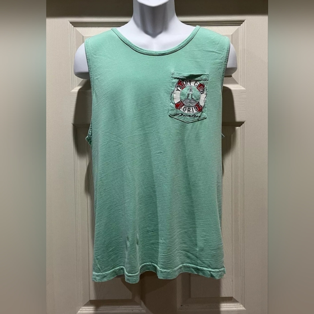 Exist Tank Top Yaht Club Size Medium 100% Cotton
